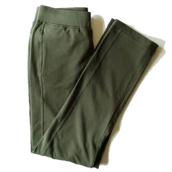 Pact Organic Cotton Straight Leg Sweat Track Pants S Olive Green - Picture 1 of 9